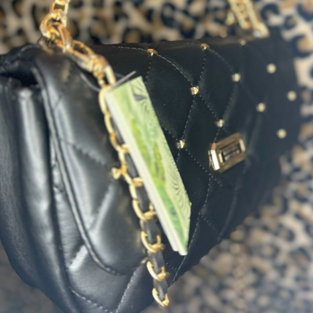 Badgley Mischka Diamond Quilted Studs Crossbody - NWT - Picture 11 of 15